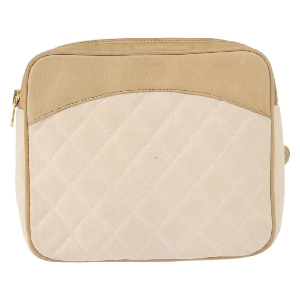 Chanel Matelasse Canvas Waist Bag Beige